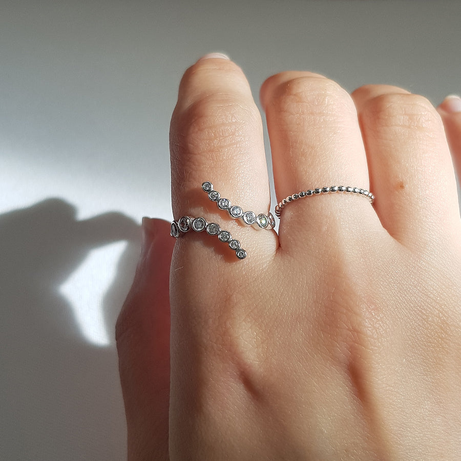 Diamond ring - Silver