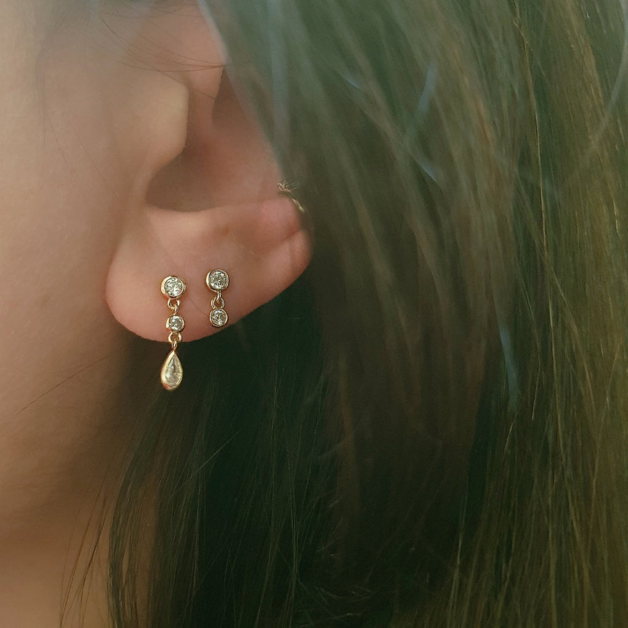 Emerald teardrop earring