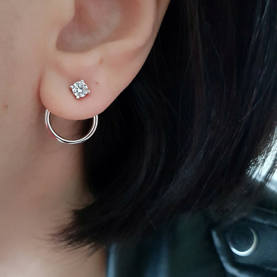 Diamond earring - Silver