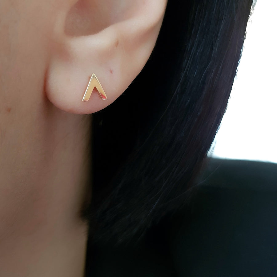 cross earring set cross stud earring v earring stud gold plated v piercing kruis oorbellen oorring- azaliah jewelry 3