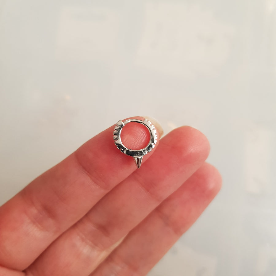 Spike hoop-Silver