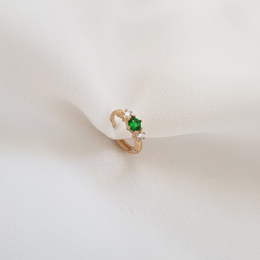 Royal emerald hoop